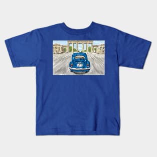 Classic car blue Kids T-Shirt